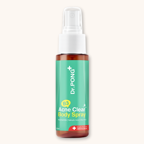 Xịt dưỡng hỗ trợ giảm mụn cơ thể Dr.PONG B3 Acne Clear Body Spray 60ml